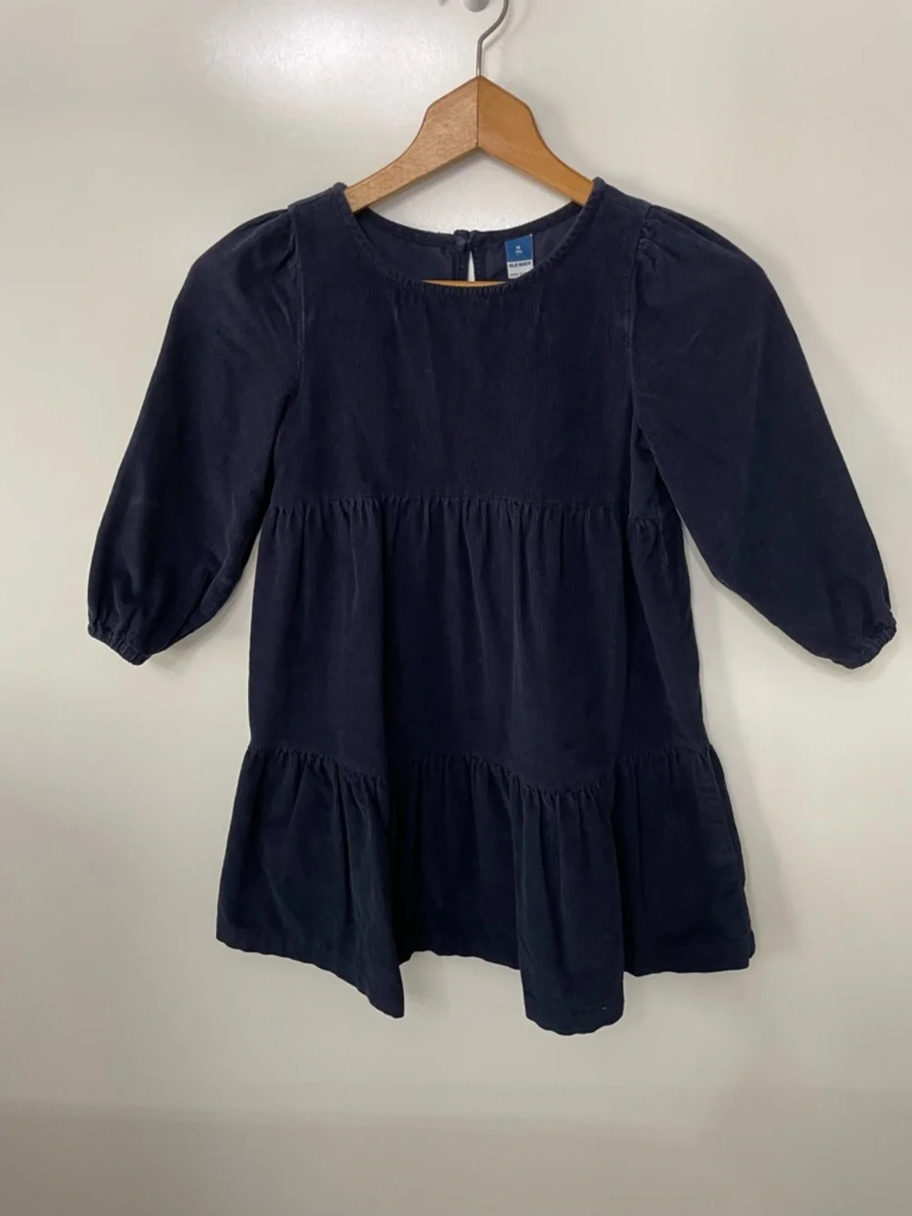 Old Navy Long Sleeve Navy Blue Corduroy Dress Girls M 8 Cottage Farmhouse